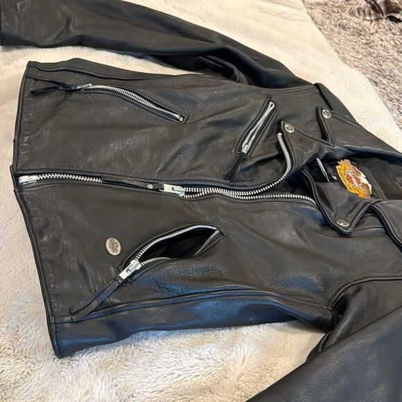 Harley Davidson women’s leather jacket size size small excellent condition - Picture 2 of 13